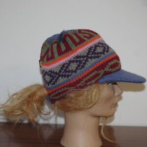 Peruvian trading merino wool multicolored hat